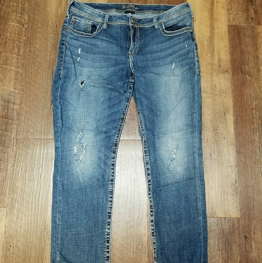 Women's Silver Jeans SAM Boyfriend capris sz.16